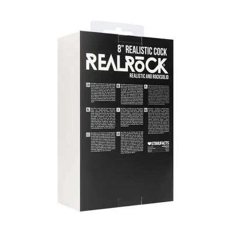 RealRock Model 8 Rubber Anatomical System with Scrotum 20cm Beige