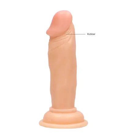 RealRock Intimni Model 15 cm - Anatomski Gumeni Oblik sa Usisnom Bazom, Bež