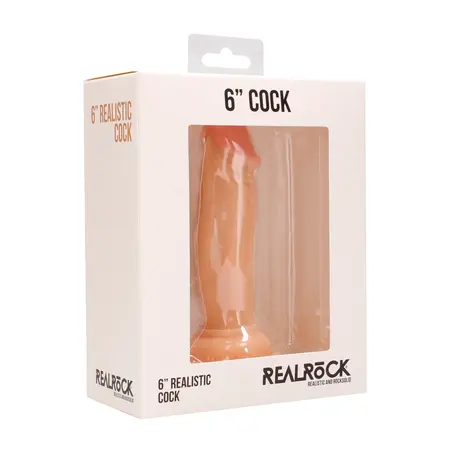 RealRock Intimni Model 15 cm - Anatomski Gumeni Oblik sa Usisnom Bazom, Bež