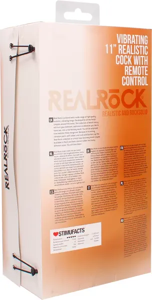 RealRock Vibrating Silicone Intimate Device with Suction Cup 28 cm Beige