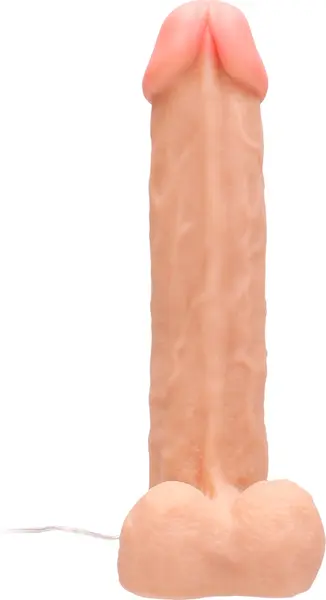 RealRock Vibrating Silicone Intimate Device with Suction Cup 28 cm Beige