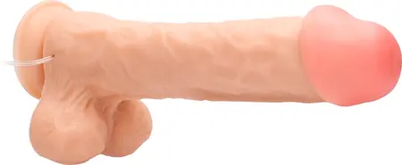 RealRock Vibrating Silicone Intimate Device with Suction Cup 28 cm Beige
