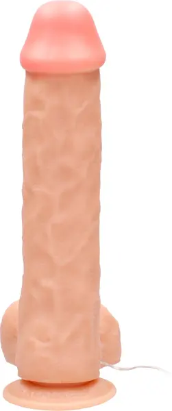 RealRock Vibrating Silicone Intimate Device with Suction Cup 28 cm Beige