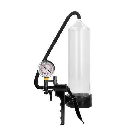 Shots Toys Elite Početni Pump sa PSI Manometrom Crni 23 cm Silikon