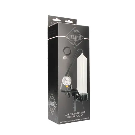 Shots Toys Elite Početni Pump sa PSI Manometrom Crni 23 cm Silikon