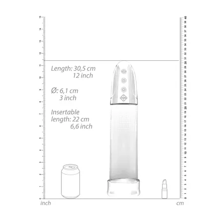 Shots Luv Automatic Rechargeable Intimate Vacuum Device 20 cm USB