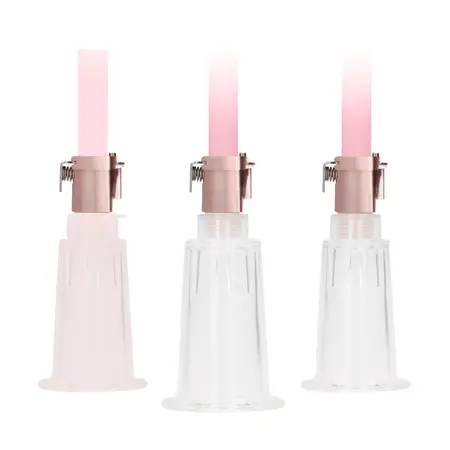 EasyToys Klitoralni i Bradavični Usisni Sistem Medium - 3-delnii Pump Set