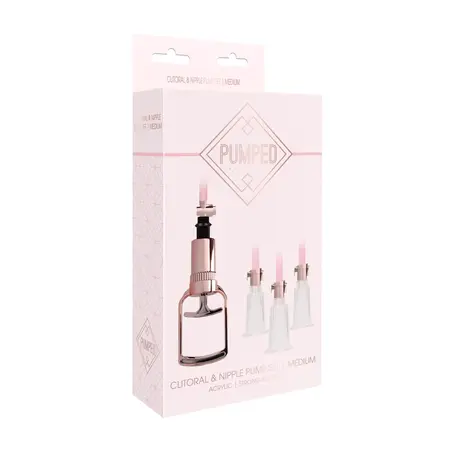 EasyToys Klitoralni i Bradavični Usisni Sistem Medium - 3-delnii Pump Set