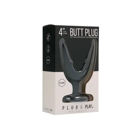 Master Series Split Expanding Intimni Čep 10 cm Crni Silikon