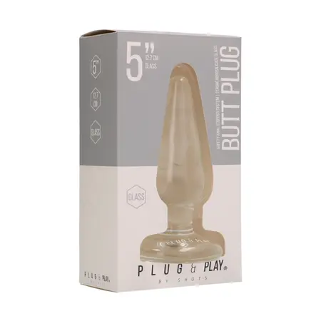 Glas Classic Glass Plug 13 cm - Borosilicate, Tapered, Clear