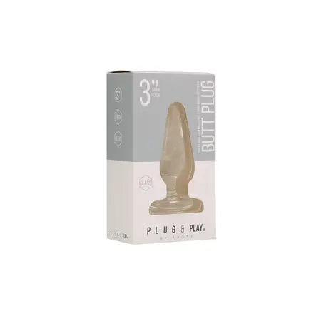 Shots Basic Glass Anal Model 3 - 7.6cm Borosilicate with Safety Base