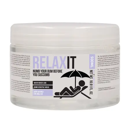 Relax It Water-Based Lubricant 500ml - Neutral, Long-Lasting Formula