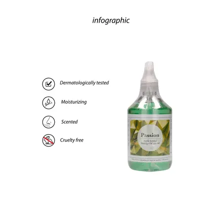 Passion Massage Oil Apple Scented 500ml - Nourishing Herbal Formula