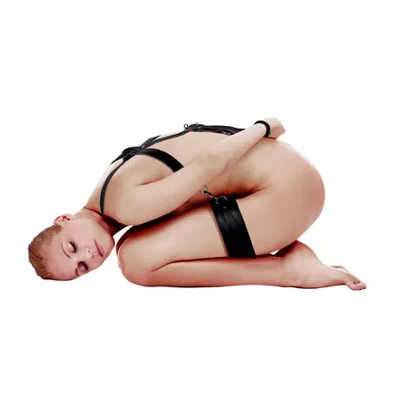 EasyToys Podesivi body pojas sa lisicama za butine i ruke Crni
