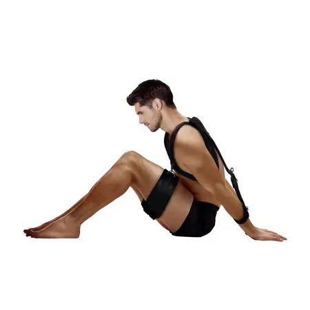 EasyToys Podesivi body pojas sa lisicama za butine i ruke Crni