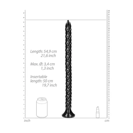 OUCH! Ljuskava fleksibilna intimna zmija 50cm - Usisna čašica, vodootporna