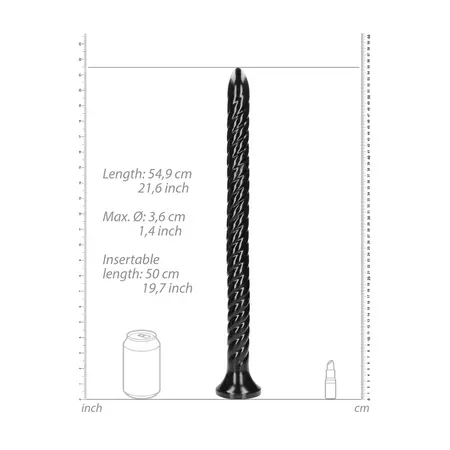 OUCH! Uvijena analna zmija 50 cm fleksibilni silikonski intimni trenažer