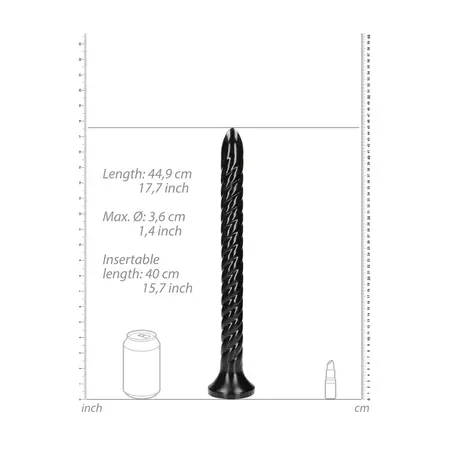 OUCH! Swirled Anal Snake 40 cm - Flexible Silicone Intimate Trainer