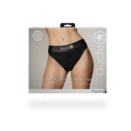 Lovetoy Vibrantni Strap-On Hipster Gaćice XS/S Crna sa Punjenim Bulletom