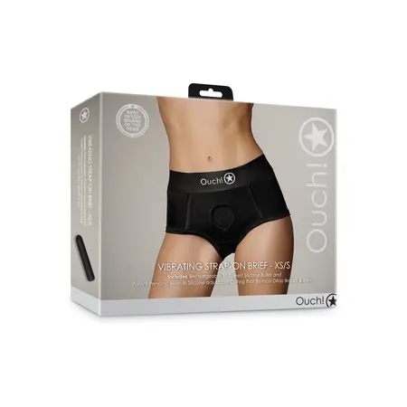 Sincerely Vibrantne Strap-On Gaćice XS/S Crna - Sistem za Punjenje