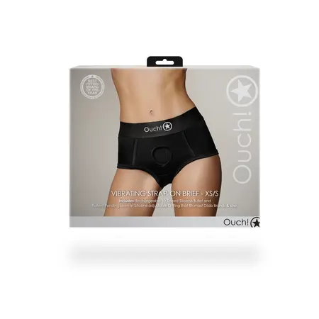 Sincerely Vibrantne Strap-On Gaćice XS/S Crna - Sistem za Punjenje