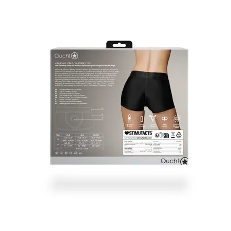 Sinner Gear Vibrating Strap-On Boxer XS/S Black - 10-Speed Rechargeable System