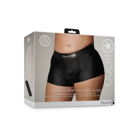 Satisfyer Strap-On Bokserice XL/XXL Crna - Sistem za Punjenje sa Vibracijom
