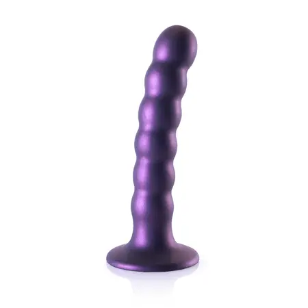 Ouch! Perlasti silikonski G-Spot model 13cm metalik sa usisnom podlogom