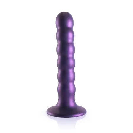 Ouch! Perlasti silikonski G-Spot model 13cm metalik sa usisnom podlogom