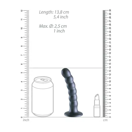 Ouch! Perlasti silikonski G-Spot intimni uređaj 13 cm metalik završna obrada