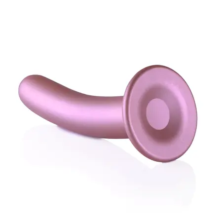 Ouch! Glatki silikonski intimni uređaj 17 cm metalik sa usisnom čašicom