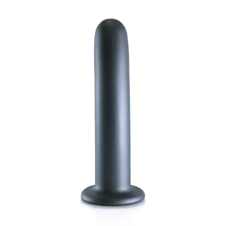 Ouch! Glatki silikonski 17 cm intimni model sa usisnom čašicom, metalik plava