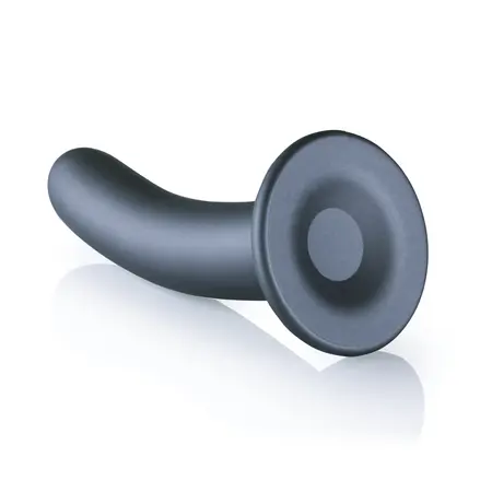 Ouch! Glatki silikonski 17 cm intimni model sa usisnom čašicom, metalik plava