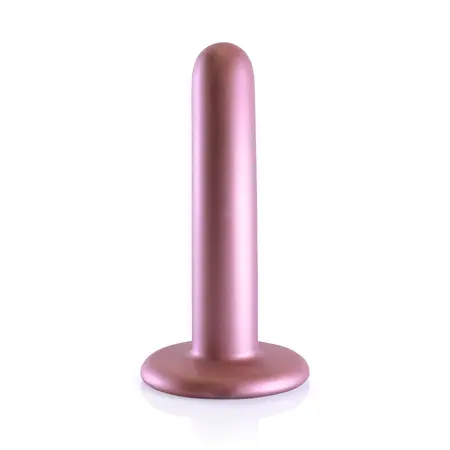 Ouch! Smooth Silicone Intimate Device 12 cm Metallic with Suction Cup