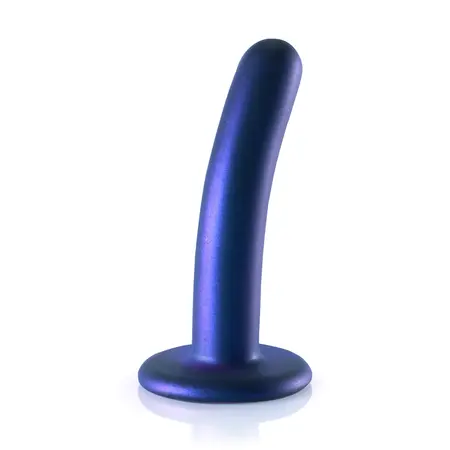 Ouch! Glatki silikonski intimni model 12 cm metalik usisna podloga