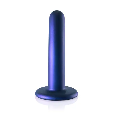 Ouch! Glatki silikonski intimni model 12 cm metalik usisna podloga