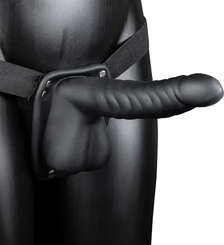 Ouch! Rebrasti šuplji intimni sistem sa anatomskom podlogom 21 cm crna