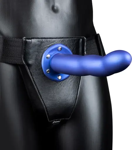 Ouch! Zakrivljeni šuplji strap-on 20 cm - podesivi sistem udobnosti
