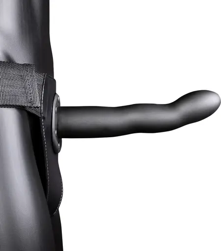 Ouch! Zakrivljeni šuplji intimni pojas 20 cm - podesivi crni dizajn