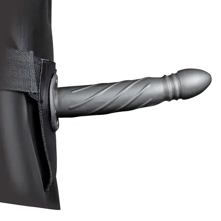 Ouch! Uvrnuti šuplji strap-on podesivi sistem 20 cm crni