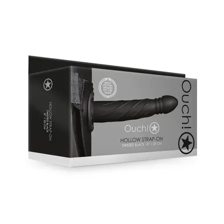 Ouch! Uvrnuti šuplji strap-on 20 cm podesivi anatomski sistem