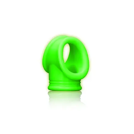 Ouch! Glow in the Dark Adjustable Ring with Ball Strap, Green