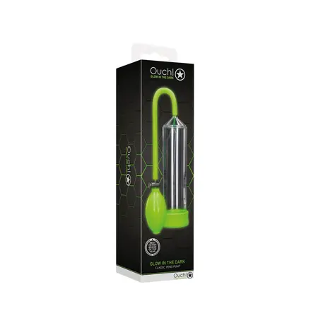 Ouch! Klasični intimni pump koji svetli u mraku, Ergonomski dizajn, Zeleni
