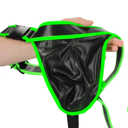 Ouch! Jockstrap sa kopčom L/XL koji svetli u mraku - Podesivi elastični harness