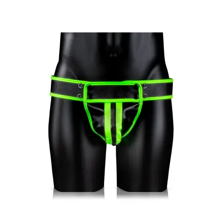 Ouch! Prugasti jockstrap S/M koji svetli u mraku - Podesivo pristajanje