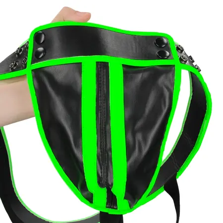 Ouch! Prugasti jockstrap S/M koji svetli u mraku - Podesivo pristajanje