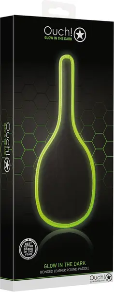 Ouch! Round Paddle Glow-In-The-Dark - Luminous Bondage Accessory