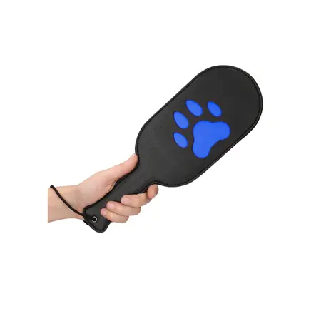 Master Series Puppy Paw Paddle Black Faux Leather 32 cm
