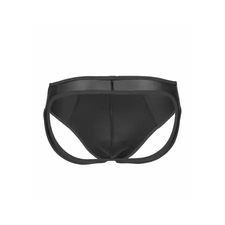 Ouch! Neoprene Jockstrap S/M - Comfort Fit, Open Back, Black