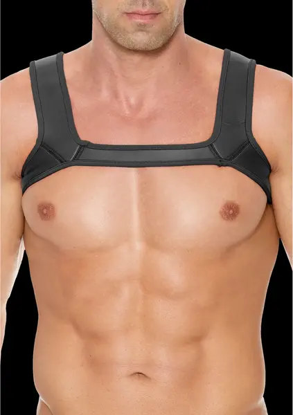 Ouch! Neoprenski grudni harness L/XL - Podesive crne trake
